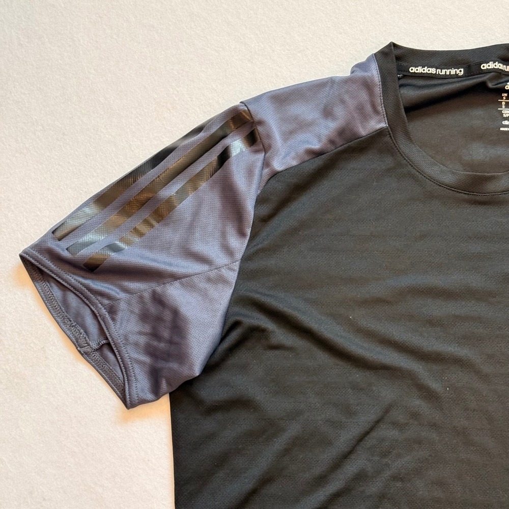 Adidas Response Climalite Running Shirt Mens Small Black Grey Athletic Tee Gym - Picture 9 of 16